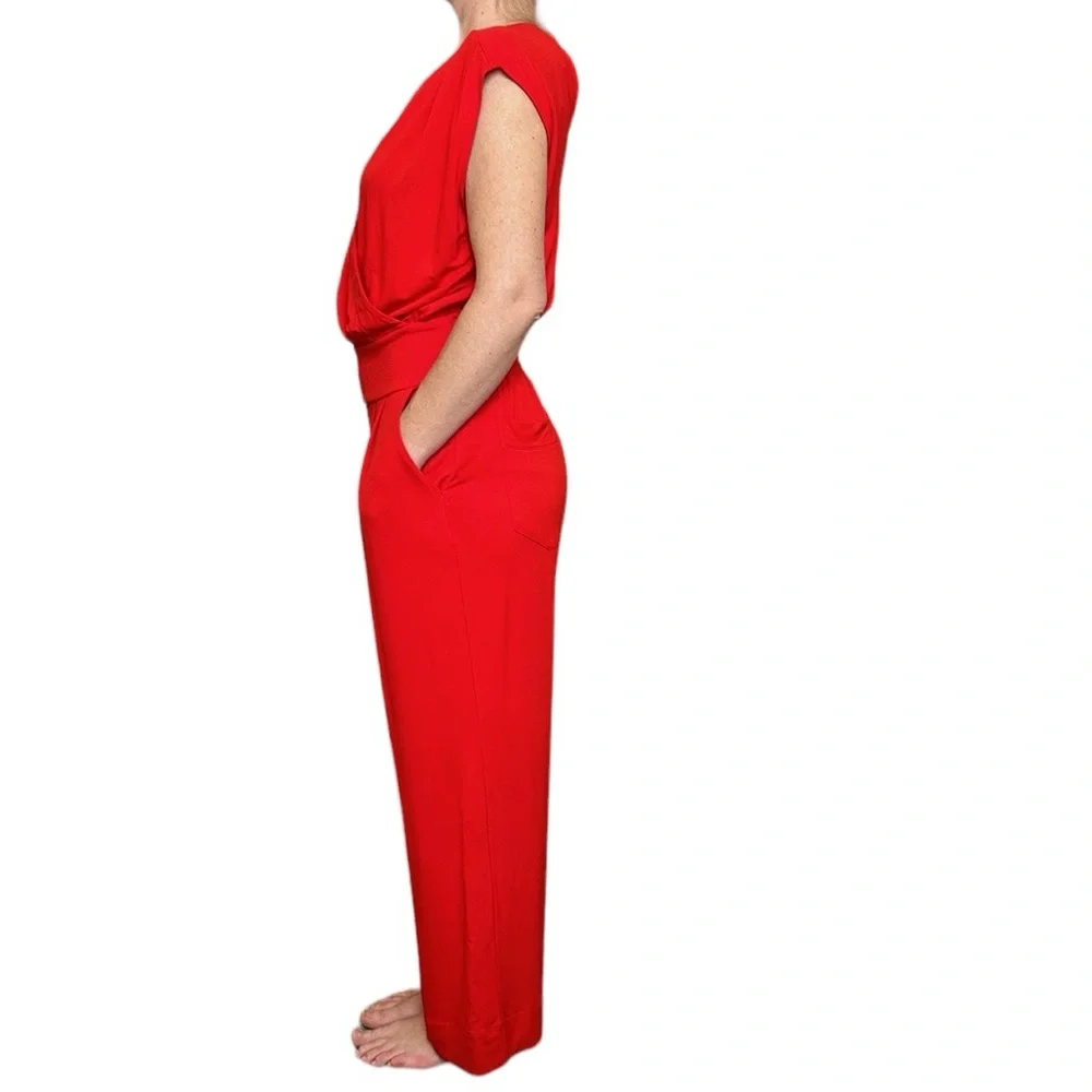 NWT Cabi Uptown Jumpsuit‎ Ankle in Vermilion Red M